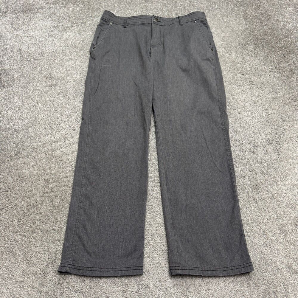 Columbia Straight Leg Chino Pants Mens 36x30 Gray Flat Front Casual Outdoor Prep